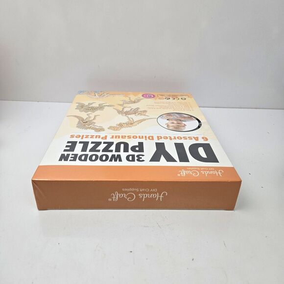 Hands Craft DIY 3D Wooden Puzzle 6 Assorted Dinosaur Puzzles Set Stem NEW Sealed - Picture 9 of 10